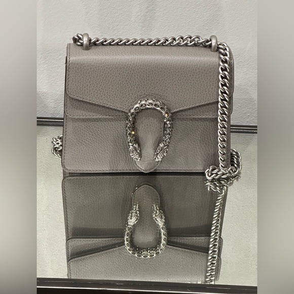 Gucci Grey Leather Mini Dionysus Bag - Picture 3 of 16